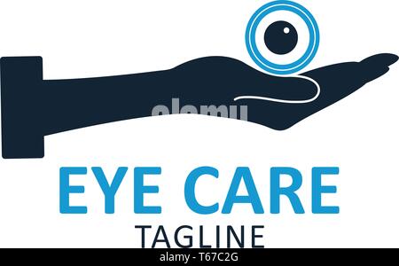 Eye care logo. Editable vector EPS. Stock Vector