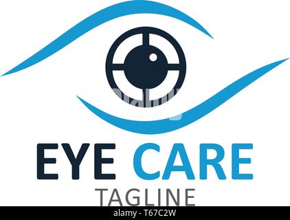 Eye care logo. Editable vector EPS. Stock Vector