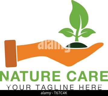 Nature Care Logo. Editable vector EPS. Stock Vector