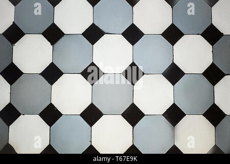 Floor Tile in black and gray background Stock Photo