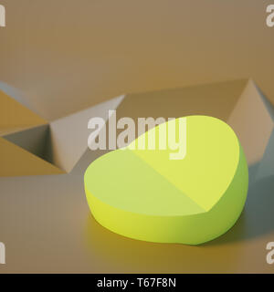 Podium on a geometric background with bokeh effect Stock Photo