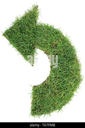 Undo Grass Arrow Stock Photo