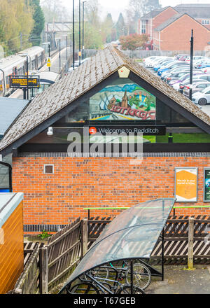 Looking down to Redditch Railway Station, Worcestershire, England. Stock Photo