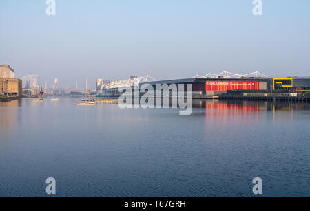Excel conference center in London Docklands at sunrise Stock Photo