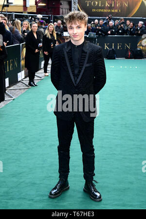 Ty Tennant attending the UK premiere of Tolkien held at Curzon Mayfair, London Stock Photo