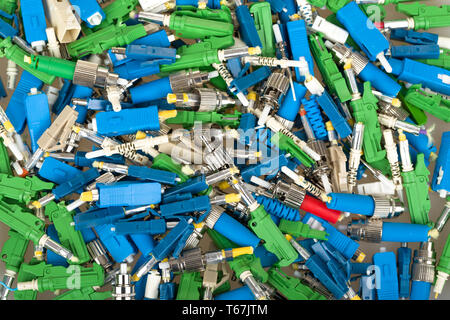 Fiber optic connectors Stock Photo