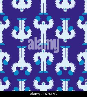 Yeti pattern seamless. Bigfoot background. abominable snowman ornament. Vector texture Big foot Stock Vector