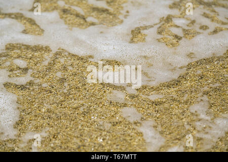 close up of moving little bubbles at the ocean Stock Photo