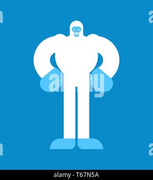 Yeti isolated. Bigfoot abominable snowman. vector illustration Stock ...