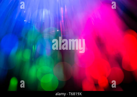 optical fibres abstract blurred technology background Stock Photo