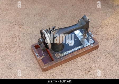Very Old Vintage Domestic Sewing Machine Stock Photo