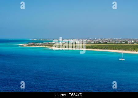 Cruise ship, Grand Turk Cruise Port, Grand Turk Island, Turks and Caicos Islands, Caribbean. Stock Photo