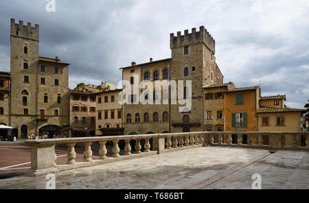 scenic view of Piazza Grande ancient square in the old center of