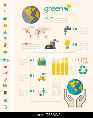 Water Conservation Infographic Template Stock Photo - Alamy