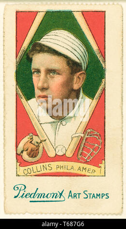 Eddie Collins, Philadelphia Athletics, Baseball Card Portrait, Liggett & Myers Tobacco Company, 1914 Stock Photo