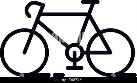 This vector image shows a bicycle icon in glyph style. It is isolated on a white background. Stock Vector