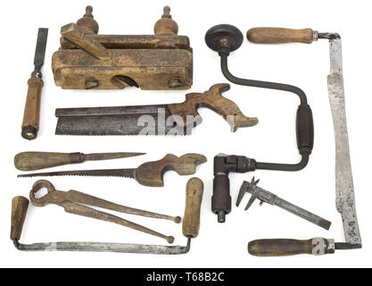 Pile of Old Carpenter Tools Stock Photo - Alamy