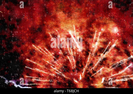 abstract canvas plasma, firework background Stock Photo