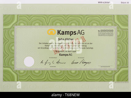 Old German Share Stock Photo