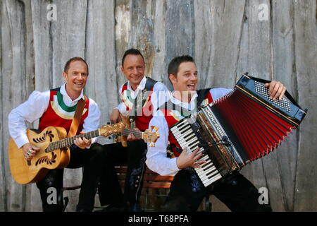 Die jungen Zillertaler at German Schlager Music Show Immer wieder Sonntags, 2015 Stock Photo