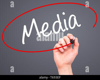 Man Hand writing Contingency Plan with black marker on visual screen ...