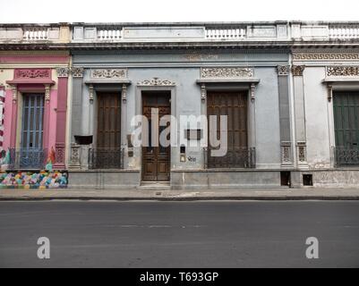 Cordoba City, Cordoba, Argentina - 2019: A traditional house near the downtown district displays the typical architectonic style of this city. Stock Photo