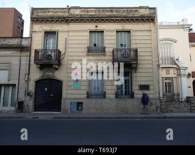 Cordoba City, Cordoba, Argentina - 2019: A traditional house near the downtown district displays the typical architectonic style of this city. Stock Photo