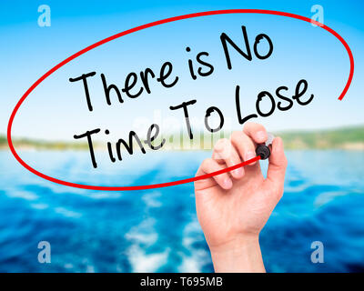 Lose Time Visual Man Hand writing There is No Time To Lose with black marker on visual ...