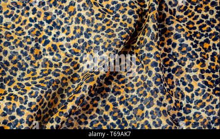 Leopard print, fabric pattern, background texture, wild animal Pattern Stock Photo
