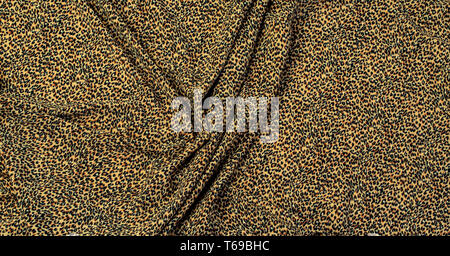 Leopard print, fabric pattern, background texture, wild animal Pattern Stock Photo