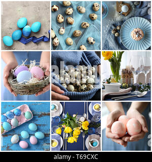 Collage of photos for Easter celebration Stock Photo