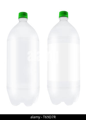 Empty two liter plastic bottles. Stock Photo