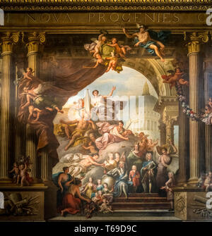 The Painted Hall at the Old Royal Naval College in Greenwich Stock Photo