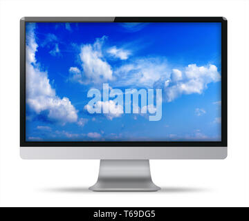 Modern flat screen computer monitor Stock Photo - Alamy