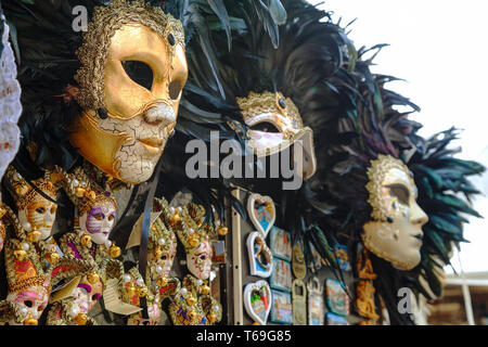 Masquerade Venetian masks  on sale in Venice, Italy Stock Photo