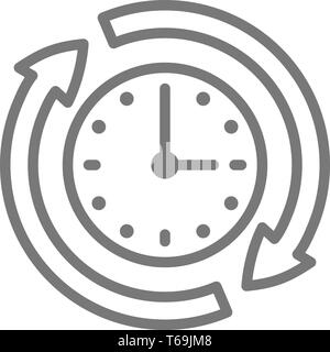 Available services, availability, 24 hours support line icon. Stock Vector