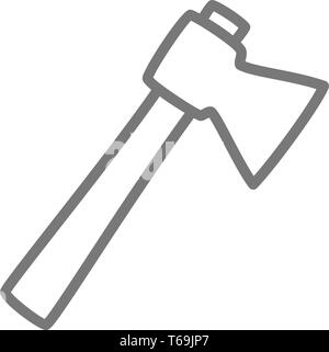 Axe line icon. Stock Vector