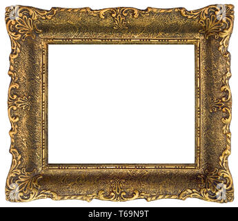 Golden Picture Frame Cutout Stock Photo
