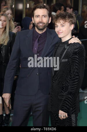 David Tennant and Ty Tennant on the red carpet at the Tolkien UK Premiere at the Curzon Mayfair Stock Photo