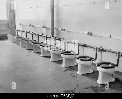 Toilet Stalls In Bathroom Stock Photo - Alamy