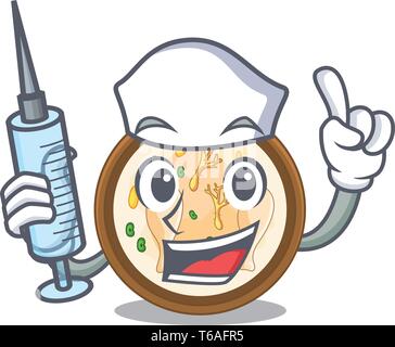 Nurse samgyetang isolated with in the mascot Stock Vector