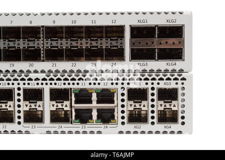 Gigabit Ethernet switch with SFP slot Stock Photo