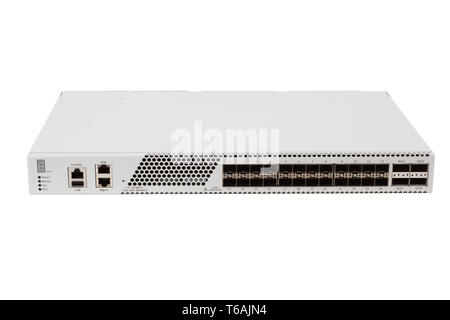 Gigabit Ethernet switch with SFP slot Stock Photo