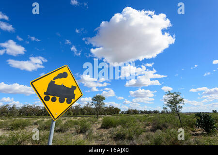 Australian Railway Crossing Sign Stock Photo - Alamy