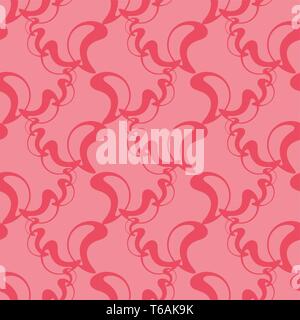 Abstract vector elements on pink pattern. Vintage seamless design for fabric, web, wallpaper, wrapping paper etc. Stock Vector