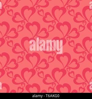 Flying hearts and spirit of love on vector colorful seamless pattern. Bright abstract ornament for textiles, prints, wallpaper, packaging, fabrics, et Stock Vector