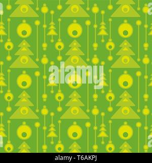 Abstract christmas trees on seamless pattern. Geometric flat ornament for textile, prints, wallpaper, wrapping paper, web etc. Stock Vector