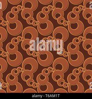 Abstract soft chains of bubbles on vector pattern. Geometric rounded seamless design for fabric, web, wallpaper, wrapping paper etc. Stock Vector