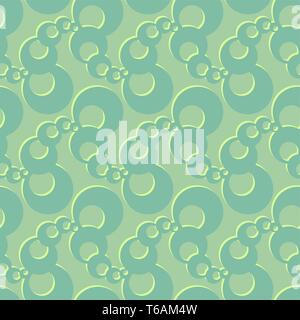 Abstract colorful chains of bubbles on vector pattern. Geometric rounded seamless design for fabric, web, wallpaper, wrapping paper etc. Stock Vector