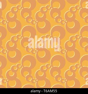 Abstract soft chains of bubbles on vector pattern. Geometric rounded seamless design for fabric, web, wallpaper, wrapping paper etc. Stock Vector
